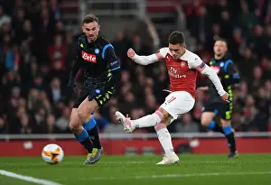 Arsenal V SSC Napoli 2018-19 Prints: Lucas Torreira Scores in Arsenal's Europa League Quarterfinal Win Against Napoli (April 2019)