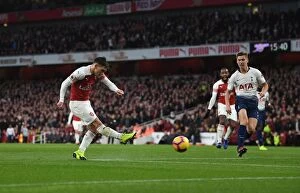 Images Dated 2nd December 2018: Lucas Torreira Scores Arsenal's Fourth Goal: Arsenal FC vs. Tottenham Hotspur