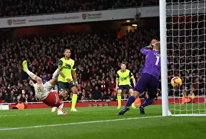 Arsenal V Huddersfield Town - 2018-19 Prints: Lucas Torreira Scores the Winning Goal: Arsenal's Triumph over Huddersfield Town (Premier League 2018-19)