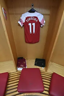 Lucas Torreira's Arsenal Shirt in the Changing Room before Arsenal vs Liverpool (2018-19)
