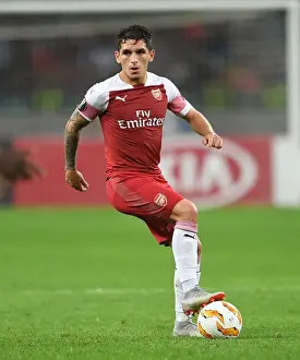Qarabag V Arsenal 2018-19 Prints: Lucas Torreira's Midfield Masterclass: Arsenal's Star Performance in UEFA Europa League Clash against Qarabag
