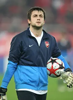 Olympiacos V Arsenal 2009-10 Prints: Lucasz Fabianski (Arsenal). Olympiacos 1: 0 Arsenal, UEFA Champions League