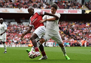 Images Dated 8th September 2018: Luis Boa Morte Shines in Arsenal Legends vs Real Madrid Legends Clash