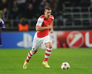 Lukas Podolski in Action: Anderlecht vs. Arsenal, UEFA Champions League 2014-15