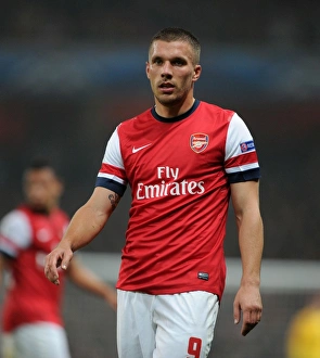 Lukas Podolski in Action: Arsenal vs. Schalke 04, UEFA Champions League 2012-13