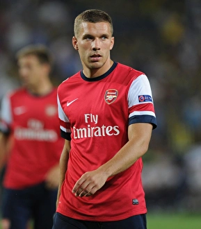 Fenerbahce V Arsenal 2013-14 Prints: Lukas Podolski in Action: Arsenal vs. Fenerbahce, UEFA Champions League Play-offs (2013)