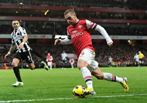 Arsenal V Newcastle United 2012-13 Prints: Lukas Podolski in Action: Arsenal vs Newcastle United, Premier League 2012-13