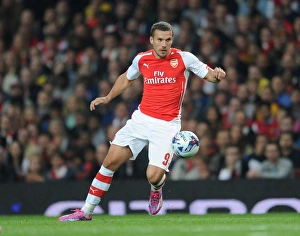 Arsenal V Southampton, League Cup 2014/15 Prints: Lukas Podolski in Action: Arsenal vs Southampton, League Cup 2014/15