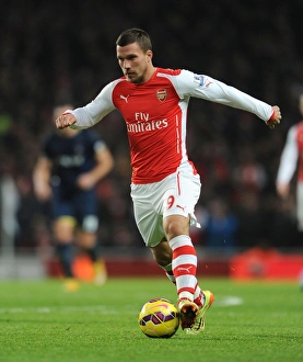 Lukas Podolski in Action: Arsenal vs Southampton, Premier League 2014-15