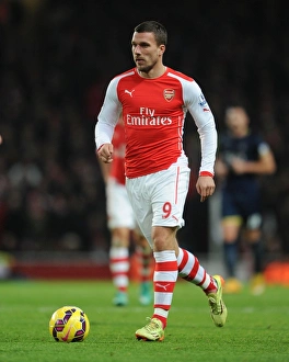 Arsenal V Southampton 2014-15 Prints: Lukas Podolski in Action: Arsenal vs Southampton, Premier League 2014-15