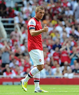 Arsenal V Sunderland 2012-13 Prints: Lukas Podolski in Action: Arsenal vs Sunderland, Premier League 2012-13