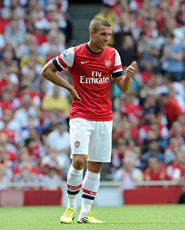 Arsenal V Sunderland 2012-13 Prints: Lukas Podolski in Action: Arsenal vs Sunderland, Premier League 2012-13