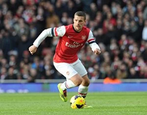 Arsenal v Sunderland 2013-14 Collection: Lukas Podolski in Action: Arsenal vs Sunderland, Premier League 2013-14