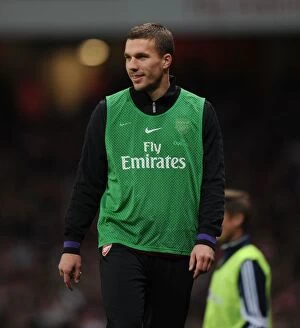 Images Dated 8th December 2012: Lukas Podolski in Action: Arsenal vs West Bromwich Albion, Premier League 2012-13