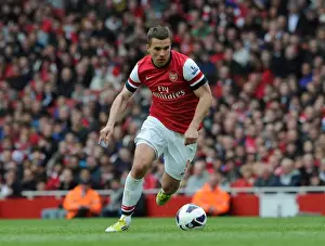Lukas Podolski (Arsenal). Arsenal 1: 1 Manchester United. Barclays Premier League