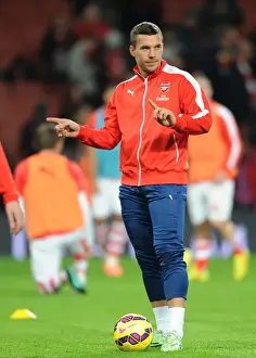 Lukas Podolski (Arsenal). Arsenal 2: 1 Manchester United. Barclays Premier League