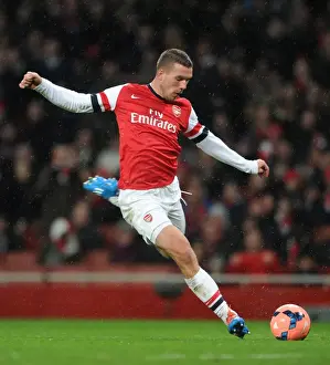 Lukas Podolski (Arsenal). Arsenal 4: 0 Coventry City. FA Cup 4th Round. Emirates Stadium, 24 / 1 / 14