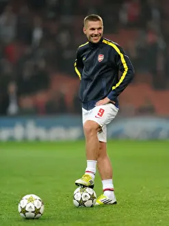 Arsenal V Schalke 04 2012-13 Prints: Lukas Podolski: Arsenal FC's Ready-to-Go Weapon Against FC Schalke 04