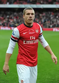 Arsenal V Fulham 2012-13 Prints: Lukas Podolski: Arsenal's Ready-to-Go Weapon Against Fulham (2012-13)