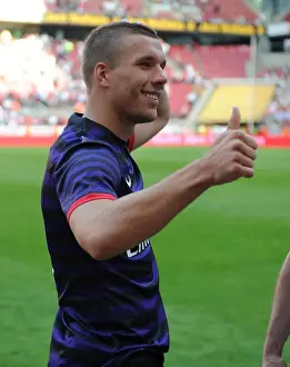 Cologne V Arsenal 2012-13 Prints: Lukas Podolski Bids Emotional Farewell to Cologne Fans During Arsenal Match (2012-13)
