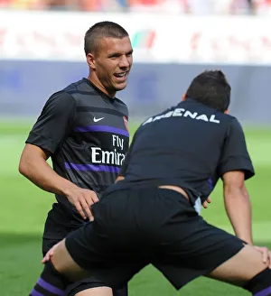 Cologne V Arsenal 2012-13 Prints: Lukas Podolski Gears Up: Arsenal vs. FC Cologne Pre-Season Friendly, 2012