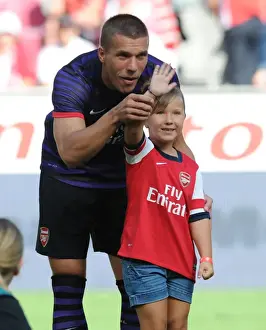 Cologne V Arsenal 2012-13 Prints: Lukas Podolski Prepares for Arsenal's Showdown Against Cologne, 2012