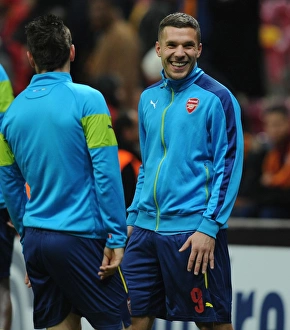 Galatasaray V Arsenal 2014/15 Prints: Lukas Podolski Prepares for Galatasaray vs. Arsenal Champions League Clash