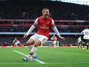 Arsenal V Liverpool - FA Cup 2013-14 Prints: Lukas Podolski Scores Arsenal's Second Goal Against Liverpool in FA Cup 2013-14