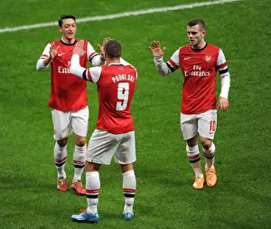 Arsenal V Coventry City - FA Cup 4th Rd 2013-14 Prints: Lukas Podolski Scores First Goal: Arsenal vs Coventry City, FA Cup Fourth Round