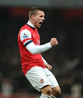 Lukas Podolski Scores First Goal: Arsenal vs West Ham United, Premier League 2012-13