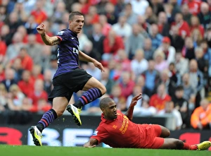 Liverpool Prints: Lukas Podolski Scores First Goal: Liverpool vs. Arsenal, Premier League 2012-13