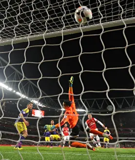 Lukas Podolski Scores First Goal Past Michel Vorm: Arsenal vs Swansea City, Premier League 2013-14