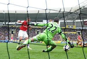 Hull City V Arsenal 2013/14 Prints: Lukas Podolski Scores His Second Goal: Arsenal's 3-0 Lead Over Hull City, April 2014
