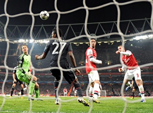 Arsenal V Bayern Munich 2012-13 Prints: Lukas Podolski Scores Stunner: Arsenal vs. Bayern Munich, Champions League 2012-13