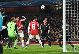 Lukas Podolski Scores Stunning Header Against Manuel Neuer and David Alaba in Arsenal vs. Bayern Munich UCL Clash