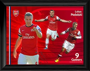 Images Dated 10th September 2013: Lukas Podolski Triple Framed Desktop Photograph