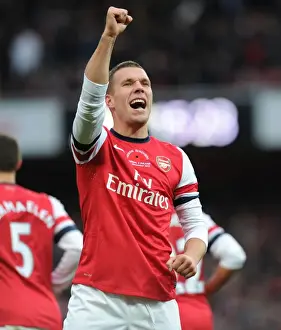 Arsenal V Fulham 2012-13 Prints: Lukas Podolski's Brace: Arsenal's Victory over Fulham (2012-13)