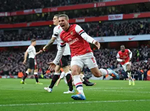 Arsenal V Liverpool - FA Cup 2013-14 Prints: Lukas Podolski's Emotional FA Cup Goal: Arsenal's Second Against Liverpool (2013-14)