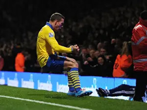 West Ham United V Arsenal 2013-14 Prints: Lukas Podolski's Hat-Trick: Arsenal's Triumph over West Ham United (2013-14)
