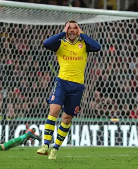 Lukas Podolski's Missed Opportunity: Stoke City vs. Arsenal, Premier League, 2014
