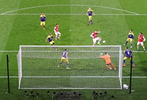 Arsenal V Swansea City 2013-14 Prints: Lukas Podolski's Stunning Goal: Arsenal Opens Score Against Swansea City (2013-14)