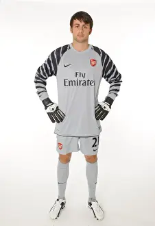 Previous Season Players Prints: Lukasz Fabainski (Arsenal). Arsenal 1st Team Photocall and Membersday. Emirates Stadium