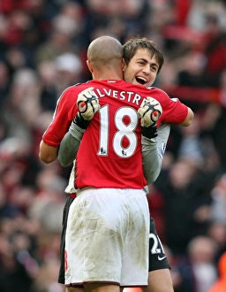 Lukasz Fabianski celebrates the full time whistle with