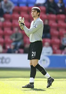 Wigan Athletic V Arsenal 2008-09 Prints: Lukasz Fabianski's Dominance: Arsenal Crush Wigan Athletic 4-1 in Premier League
