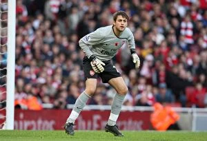 Images Dated 8th November 2008: Lukasz Fabianski's Heroic Performance: Arsenal's 2-1 Victory over Manchester United (08/11/08)