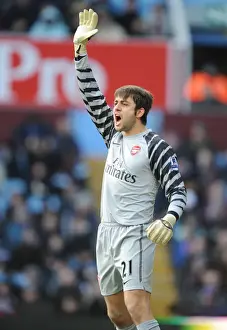 Aston Villa V Arsenal 2010-11 Prints: Lukasz Fabianski's Star Performance: Arsenal's Exciting 4-2 Win Over Aston Villa