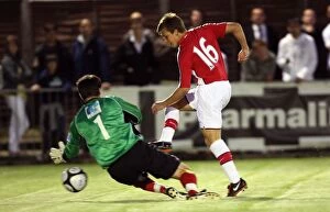 Images Dated 28th July 2009: Luke Freeman Scores Arsenal's Sixth Goal: Maidenhead 1-7 Arsenal (Pre-Season Friendly, 2009)