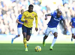 Everton V Arsenal 2019-20 Prints: Maitland-Niles vs. Delph: A Fierce Rivalry Unfolds in Everton vs