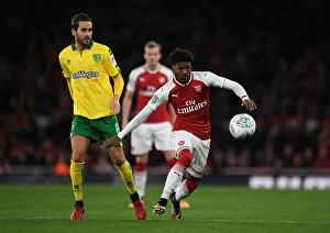 Arsenal V Norwich - Carabo Cup 4th Round 2017-18 Prints: Maitland-Niles vs. Vrancic: A Carabao Cup Showdown