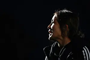 Arsenal Women V West Ham United Women 2022-23 Prints: Mana Iwabuchi Inspects Arsenal Women's Pitch Before Arsenal vs West Ham United Match
